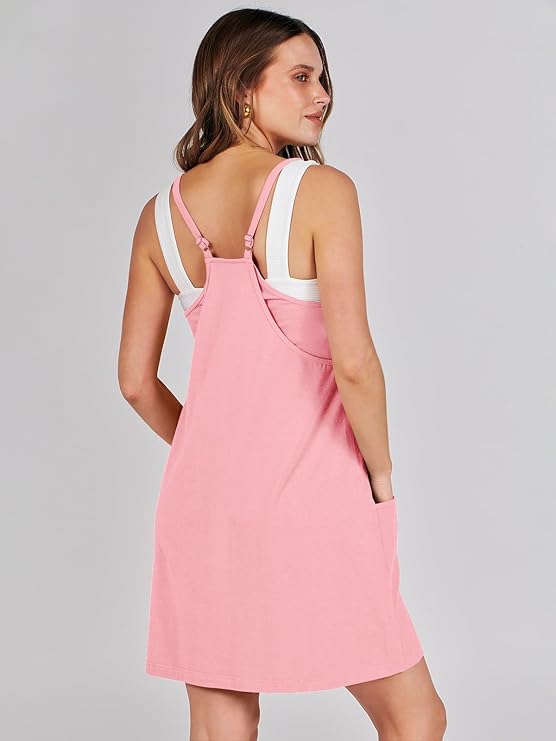 Sleeveless Athletic Dress – Built-In Shorts & Pockets