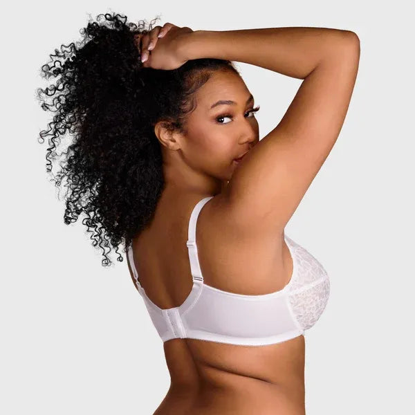 Nolani Floral Lace Plus Size Underwire Unlined Unpadded Full Coverage Minimizer Bra