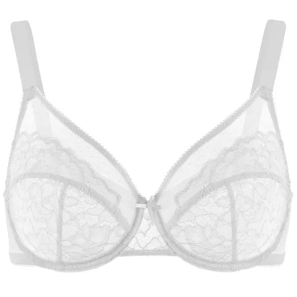 Nolani Floral Lace Plus Size Underwire Unlined Unpadded Full Coverage Minimizer Bra