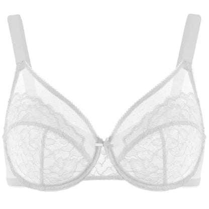 Nolani Floral Lace Plus Size Underwire Unlined Unpadded Full Coverage Minimizer Bra